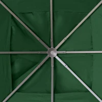 Outsunny Techo de Repuesto 300x300 cm para Cenador de Jardín Cubierta de Repuesto de Gazebo Pabellón Exterior con 8 Orificios de Drenaje y Ventilación Verde(m-9)