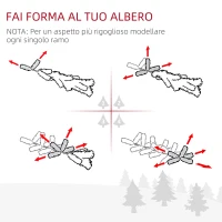 HOMCOM Albero di Natale Artificiale Gigante 150cm Realistico, Decorazione di Natale con 440 Rami, Base Pieghevole e Rimovibile(m-6)