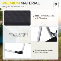 Outsunny 3 Piece Folding Camping Table and Chairs Set, Backpacking Chairs with Portable Table(m-9)