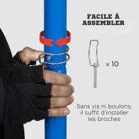 HOMCOM Barre de traction tour de musculation multifonction charge max. 100 Kg 117 x 117 x 197 cm(m-5)