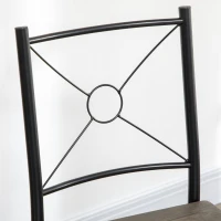 HOMCOM Tavolo da Pranzo con 4 Sedie, Set 5 Pezzi in MDF e Metallo per Sala da Pranzo, Cucina, Soggiorno e Bar(m-8)