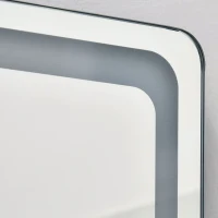 HOMCOM Espejo de Pie de Pared y Suelo con Luz LED y Mando a Distancia con Brillo Ajustable 40x37x157,5 cm Plata y Negro(m-9)