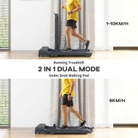 HOMCOM 2.5HP Walking Pad Treadmill, Folding Under Desk Treadmill, Walking Machine, 1-10km/h, with Remote Control(m-5)
