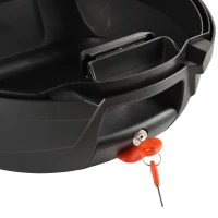 HOMCOM 32L Motorcycle Tail box Helmet Top Case Motorbike Luggage Storage Trunk Carrier Mount Rack(m-9)