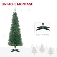 HOMCOM Weihnachtsbaum künstliche Künstliche Tanne Christbaum, inkl Ständer Weihnachtsstern 1,5 m, Grün(m-6)