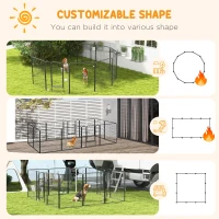 PawHut 12 Panels Heavy Duty Puppy Playpen, for Small Dogs, Indoor and Outdoor Use - Silver(m-4)