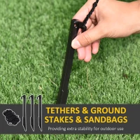 HOMCOM 8ft Inflatable Christmas Santa Claus Xmas Decoration with LED Holiday Air Blown Yard Outdoor Décor(m-7)