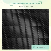 PawHut Hundeliege Outdoor, Erhöhtes Hundebett für kleine und mittelgroße Hunde, Kühlende Haustierliege mit robuster Stahlrahmen,Tragbares Stehendes Haustierbett, 111 x 65,5 x 19 cm, Schwarz(m-6)
