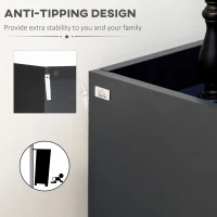 HOMCOM High Gloss Shoe Cabinet with White Doors and Open Shelves, Hallway Shoe Cupboard Storage Organizer for 19 Pairs of Shoes, Grey(m-7)