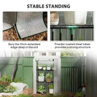 Outsunny 40 x 100cm Three Shelf Steel Frame Greenhouse - White(m-7)
