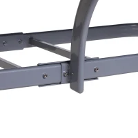 Outsunny Set Mobili da Giardino un Tavolo con 6 Sedie Pieghevoli Schienale Reclinabile a 7 Livelli Struttura Verniciata a Polvere Antiruggine Nero  Argento Alluminio Tessuto a Rete Vetro(m-9)