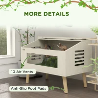 PawHut 111L Vivarium for Snakes, Lizards, Horned Frogs, Chameleons, Hamsters, Gerbils with Tempered Glass Windows(m-7)