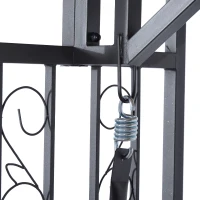 Outsunny Outdoor Garden 2 Seater Canopy Swing Chair Seat Porch Loveseat Vintage Hammock Cushioned Seat w/ and Side Drink Panel(m-8)