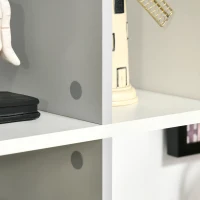 HOMCOM 5-Tier Bookshelf, Modern Bookcase with 13 Open Shelves, Freestanding Decorative Storage Shelving for Home Office and Study, White(m-8)