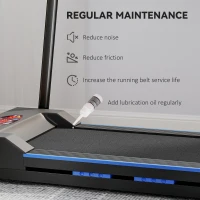 HOMCOM Folding Motorised Home Treadmill Walking Machine with LCD Monitor, Blue(m-8)