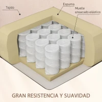 HOMCOM Sillón de Masaje Reclinable con Mando a Distancia 2 Zonas de Masaje y Tapizado en Tejido de Ante 78x83x101 cm Crema(m-6)