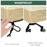 Outsunny 600D Oxford Cloth Furniture Cover 3 Seat Rattan Chair Protector Large Garden Patio Outdoor Waterproof L152 x W87 x H58-79cm(m-5)