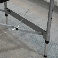 HOMCOM Lettino per Massaggio Portatile e Pieghevole con Altezza Regolabile e Seduta Imbottita, 186x71x62-83 cm, Nero(m-8)