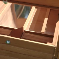 PawHut Pollaio da Giardino Gabbie per Galline da Esterno con Zona di Corsa e Nido in Legno 190×81×103cm(m-8)