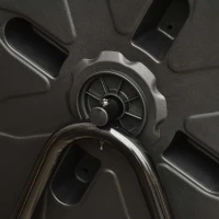 Outsunny 160L 360° Rotating Dual Chamber Composter - Yellow(m-9)