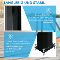 Outsunny Solardusche 35 Liter 0-55 ℃ warmes Wasser Camping Pooldusche mit Wasserhahn und Regenduschkopf Schwarz 17,5 x 14,5 x 216 cm(m-7)