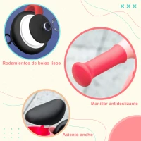 AIYAPLAY Bicicleta de Equilibrio para Niños de 18-36 Meses con Asiento Ajustable en Altura Carga 25 kg 67,5x32x44 cm Rosa(m-8)