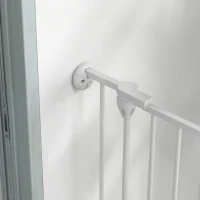 PawHut Barrière de sécurité parc enclos chien pliable modulable 6 panneaux avec porte hauteur 100 cm blanc(m-8)