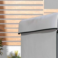 Outsunny Gartenmöbelabdeckung Abdeckung Schutzhülle für Outdoor-Möbel, 215 cm x 155 cm x 150 cm, Grau(m-8)