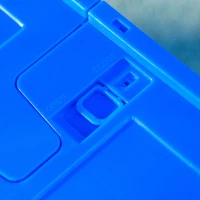 HOMCOM Remolque para Bicicleta de Carga con Caja de Almacenamiento Plegable Mango Ajustable Carga 40 kg Capacidad 65 L Azul(m-9)