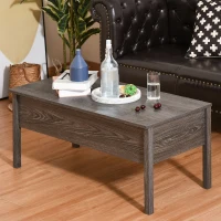 HOMCOM Couchtisch 2-in-1 Design Couchtisch und Esstisch Höhenverstellbar Natur(m-7)