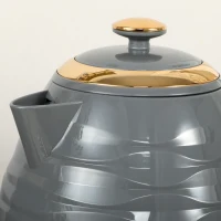 HOMCOM Kettle and Toaster Sets, 3000W 1.7L Rapid Boil Kettle & 4 Slice Toaster with 7 Browning Controls, Defrost, Reheat and Crumb Tray, UK Otter thermostat, Grey(m-9)