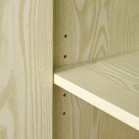 HOMCOM Aparador Auxiliar para Microondas Armario Bajo de Cocina con Armario de 2 Puertas y Estante Ajustable con Ruedas Carga 70 kg 60,4x40,3x97 cm Roble(m-9)