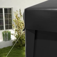 Outsunny 4 m Party Tent Wedding Gazebo Outdoor Waterproof PE Canopy Shade with 6 Removable Side Walls(m-8)