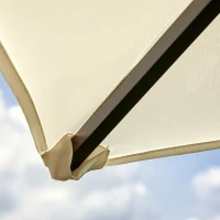 Outsunny Tonnelle Barnum pavillon de Jardin dim. 3L x 3l x 2,6H m métal époxy Toile Polyester Haute densité crème(m-9)