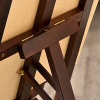 HOMCOM Cavalletto Pittura, 135 cm Cavalletto Treppiede per Dipingere su Tela, Cavalletto in Legno di Pino Regolabile, Portatile e Pieghevole con Pennello per Studio, Artisti e Pittori, Caffè(m-7)