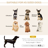 PawHut Dog Sofa Bed for XS-Sized Dogs, Cat Sofa with Soft Cushion, Pet Chair Lounge with Washable Cover, Removable Legs, Wooden Frame - Grey(m-4)