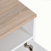 HOMCOM Mueble para Televisor Mesa para TV de Salón con Gran Espacio de Almacenaje con Estantes Abiertos 105x40x52 cm Blanco(m-9)