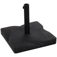 Outsunny Pied de parasol base de lestage parasol carré dim. 41,5L x 41,5I x 33H cm poids net 20 Kg ciment HDPE noir(m-1)