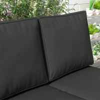 Outsunny Ensemble de 3 coussins d'extérieur pour banquette canapé, 1 coussin d'assise et 2 coussins de dossier, déhoussables(m-7)