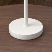 HOMCOM Aufladbare USB-Tischleuchte mit 3 Lichtfarben, Tragbare USB-Nachttischlampe mit Touch-Schalter, Metall, Weiß(m-9)