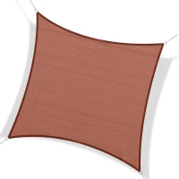 Outsunny Voile d'ombrage rectangulaire 3 x 3 m polyéthylène Haute densité Protection UV Avec sac de rangement - Coloris rouille(m-12)