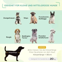 PawHut Erhöhtes Hundebett mit Baldachin, Haustierbett, Hundeliege outdoor mit Dach, Atmungsaktiv, Taftstoff für Camping Grau 92 x 76 x 90 cm(m-7)