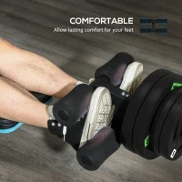 SPORTNOW Tib Bar with 2 x 5kg&2 x 10kg Olympic Weight Plates, Tibialis Trainer Calf Raise Machine for Shin Splints and Knee Pain Relief, for Home, Gym, Lifting and Strength Training(m-5)