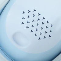 AIYAPLAY Babybadewanne, faltbar, rutschfester Boden, sichere Materialien, 83L x 48B x 23,5H cm, Hellblau(m-8)
