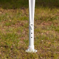 Outsunny Gazebo da Giardino per Feste con 6 Pareti Rimovibili a Zanzariera, 582x295x255cm, Bianco(m-9)