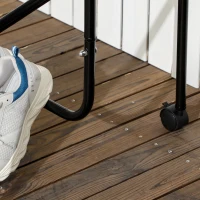 HOMCOM Portant à Vêtements avec Roulettes Tringle a Vêtement solide Charge 140 Kg 150 x 60 x 170 cm Porte-Manteau en acier noir(m-9)