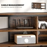 HOMCOM Industrial-Style Corner TV Unit - Black/Brown(m-6)