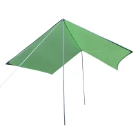 Outsunny Toldo de Refugio Portátil 300x292 cm Impermeable Carpa Ligero Tienda de Campaña Grande para Camping Playa Picnic Senderismo Protección UV Verde(m-8)