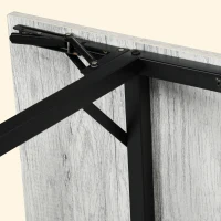 HOMCOM Four-Person Drop Leaf Dining Table - Grey(m-9)