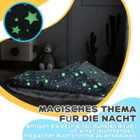 AIYAPLAY Modulares Spielsofa-Set für Kinder, 5-teilig, Treppe, Matratze, Pony- und Sternenmuster, leuchtet im Dunkeln, Grau(m-5)